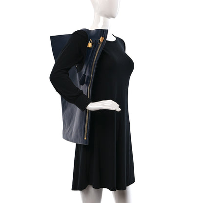 Tom Ford Ramskin Large Alix Padlock Zip Shoulder Bag Blue 2 of 12