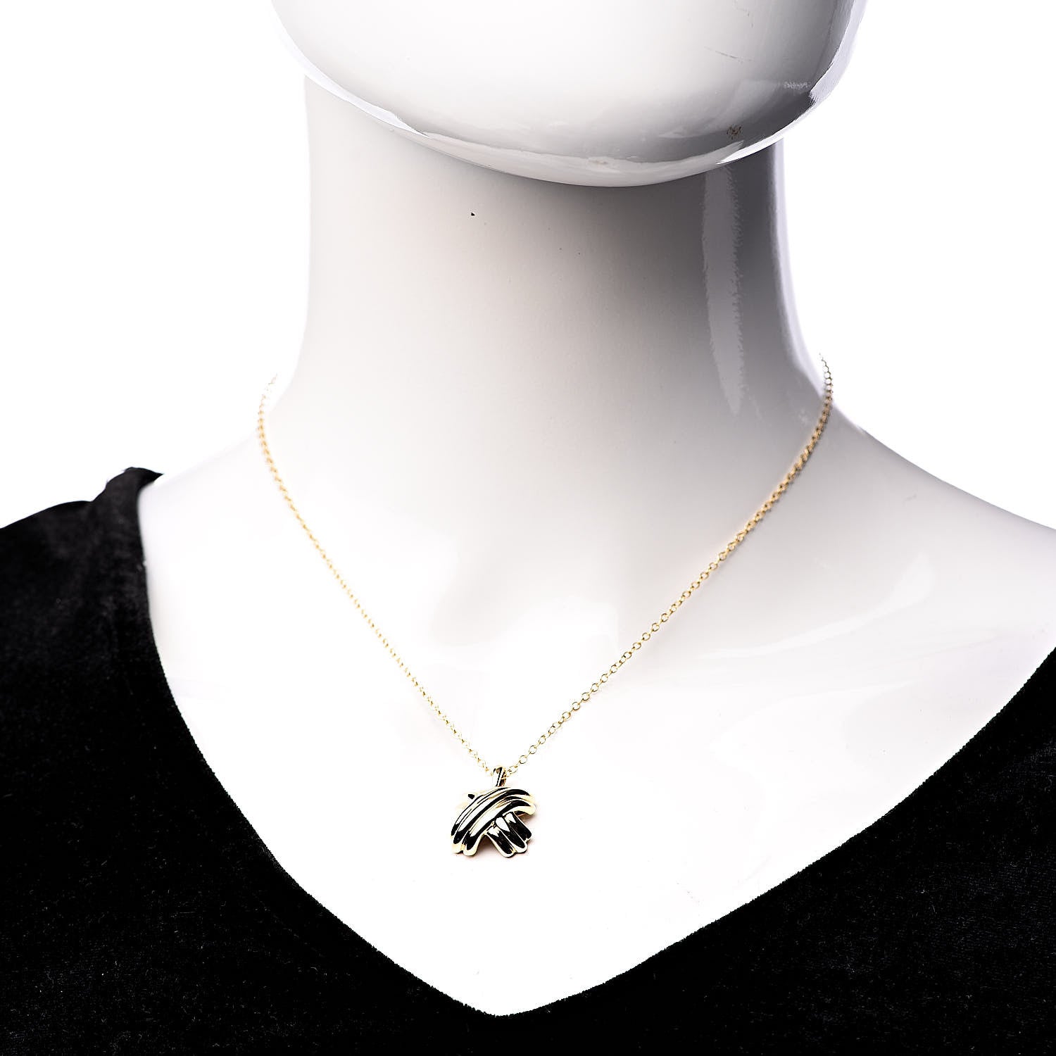 Tiffany 18K Yellow Gold Signature X Pendant Necklace 2 of 7