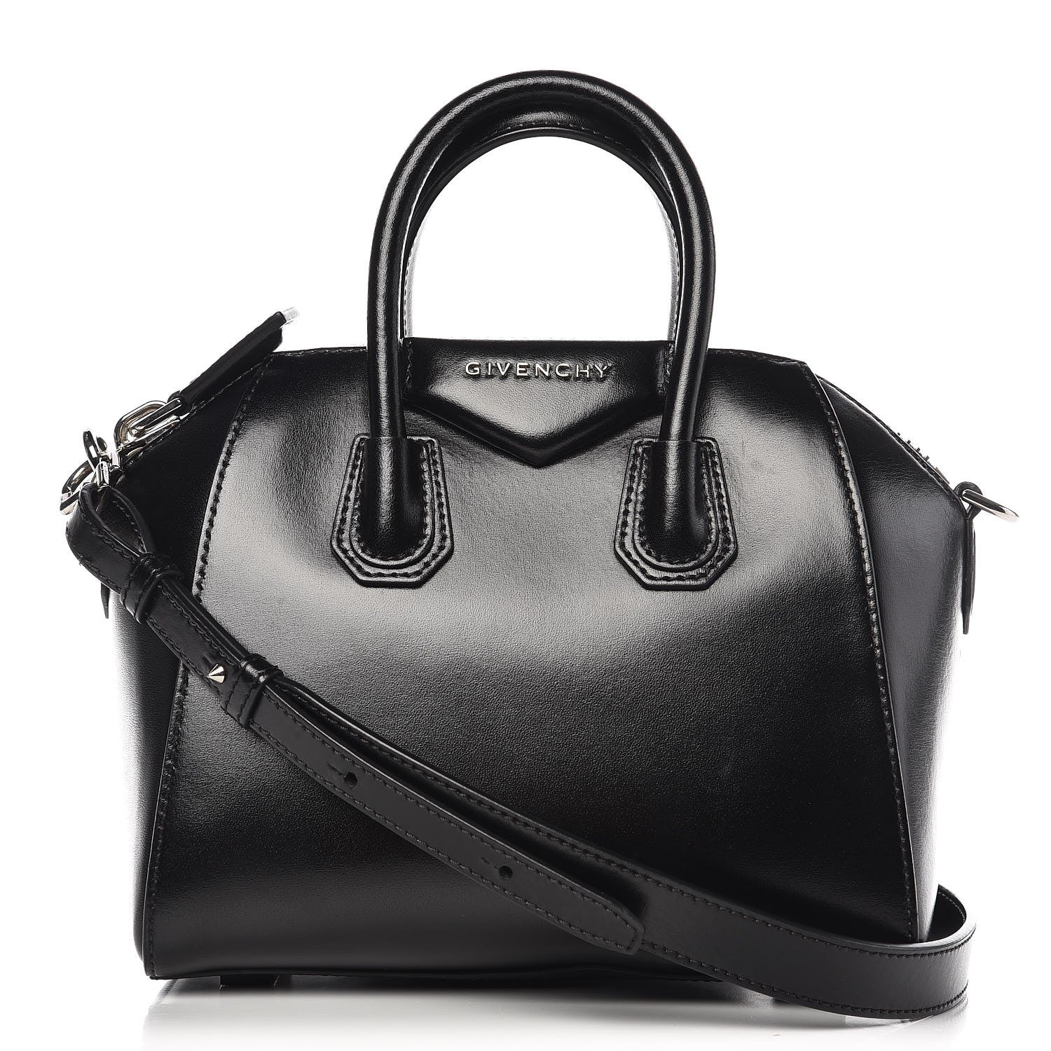 Givenchy Shiny Lord Calfskin Mini Antigona Black 1 of 11