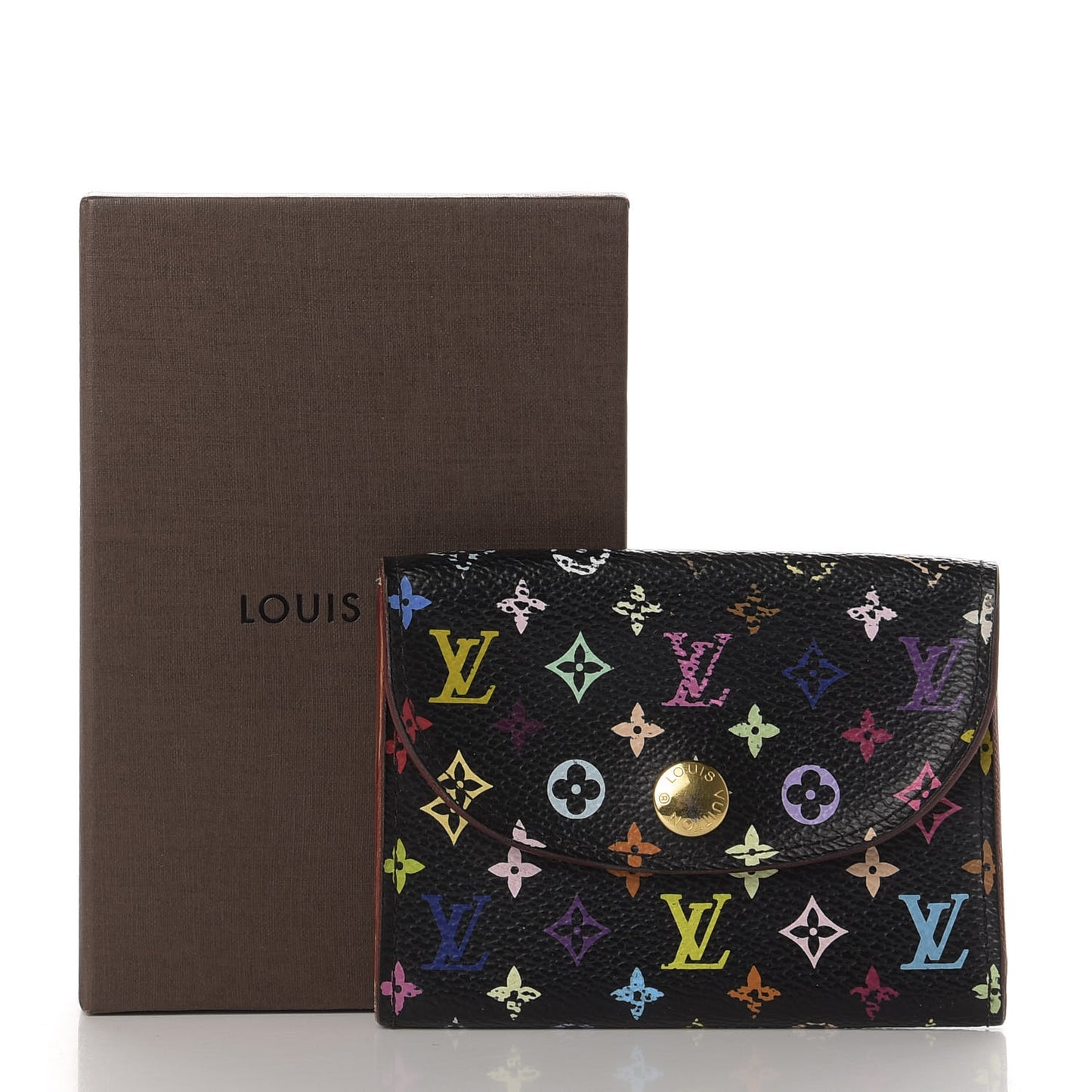 Monogram Multicolor Business Card Holder Black Grenade