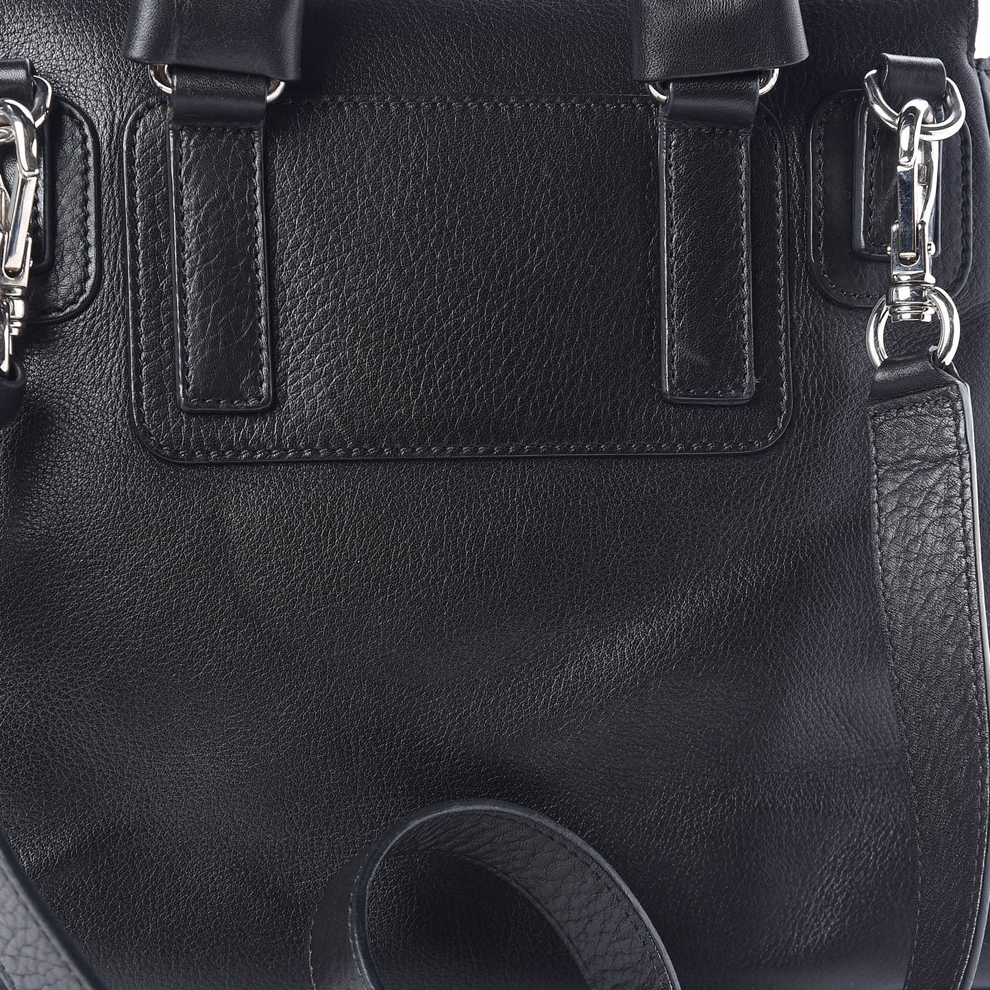 Calfskin Small Pandora Pure Flap Bag Black