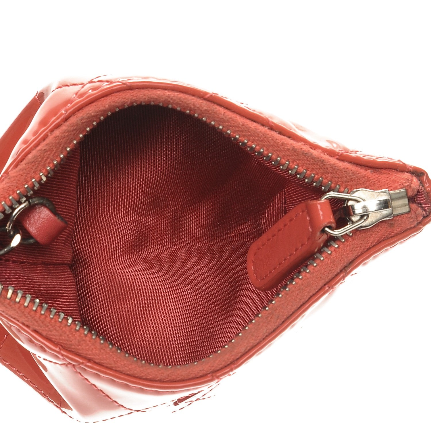 Chanel Patent Quilted Key Holder Case Coral 5 of 12