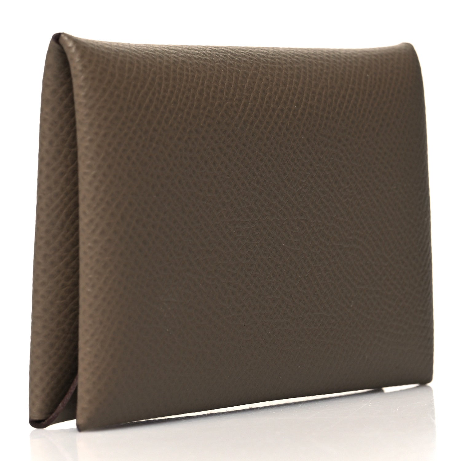 Hermes Epsom Calvi Card Case Etoupe 3 of 13