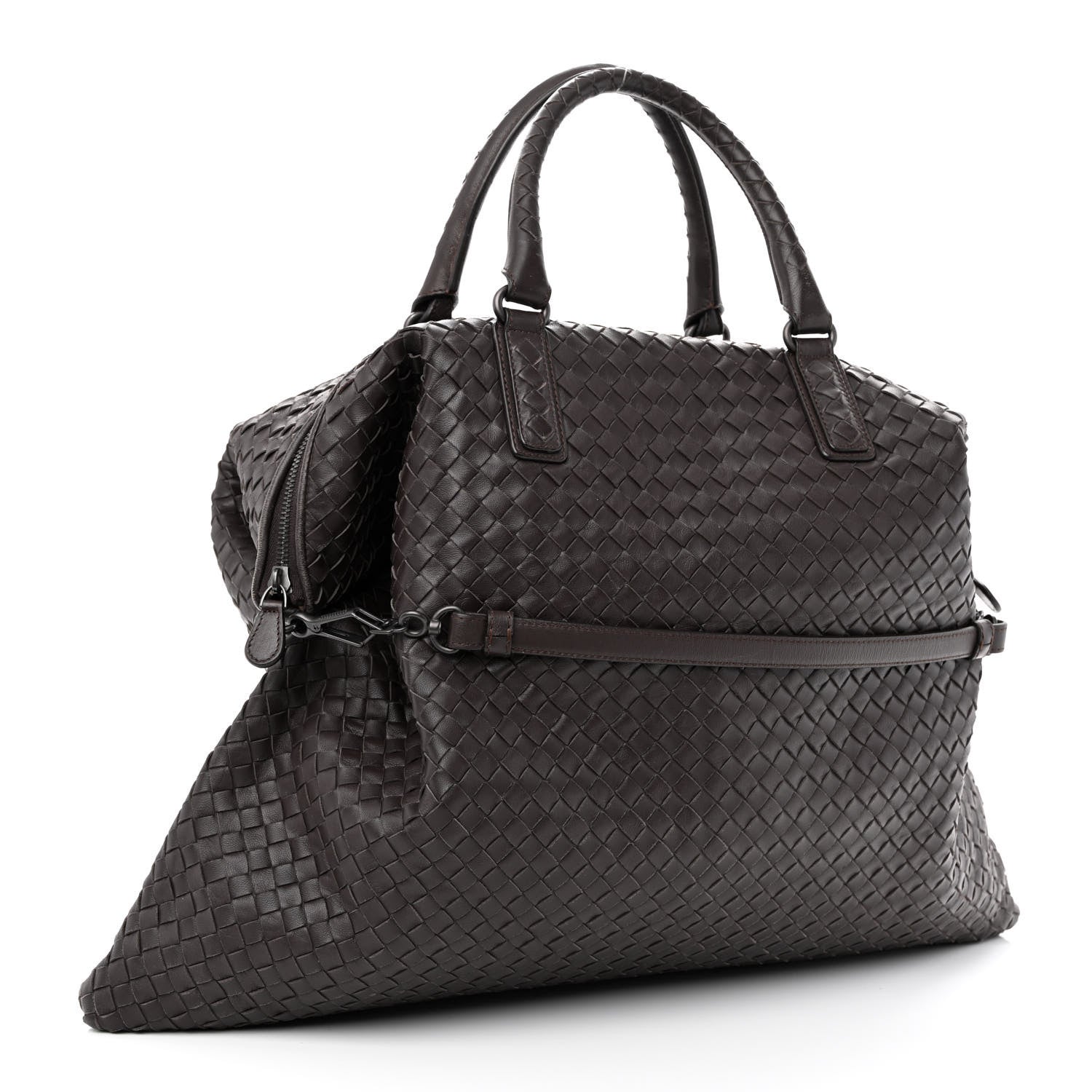 Bottega Veneta Nappa Intrecciato Maxi Convertible Tote Ebano 4 of 11
