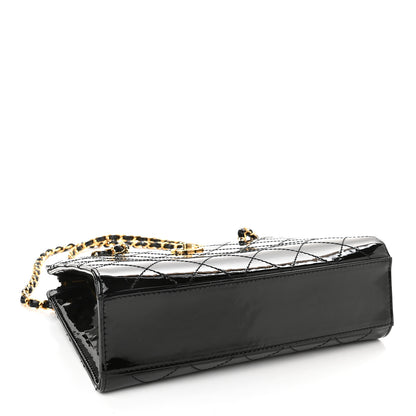 Chanel Patent Quilted Shoulder Bag Black 3 of 8