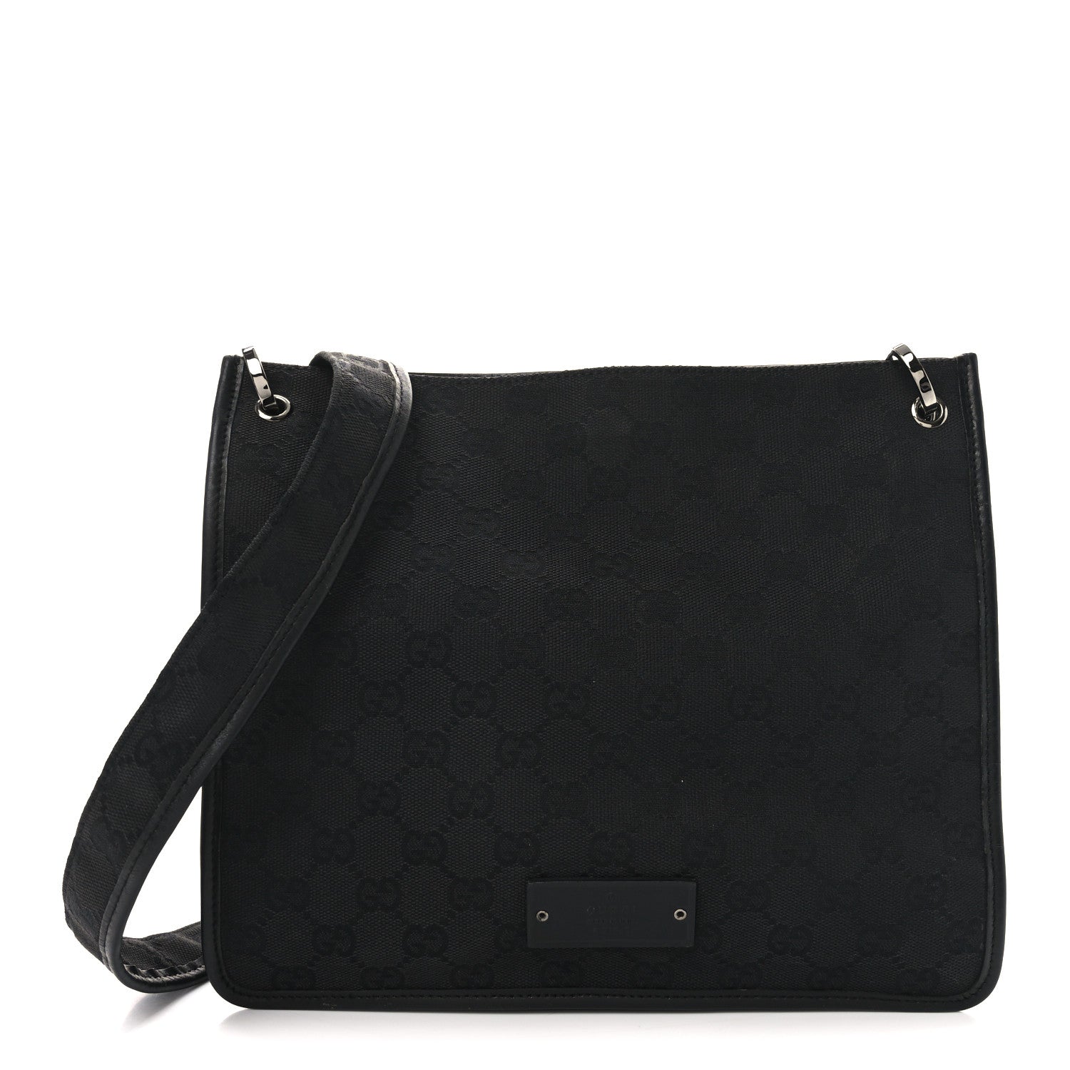 Gucci Monogram Messenger Bag Black 1 of 10