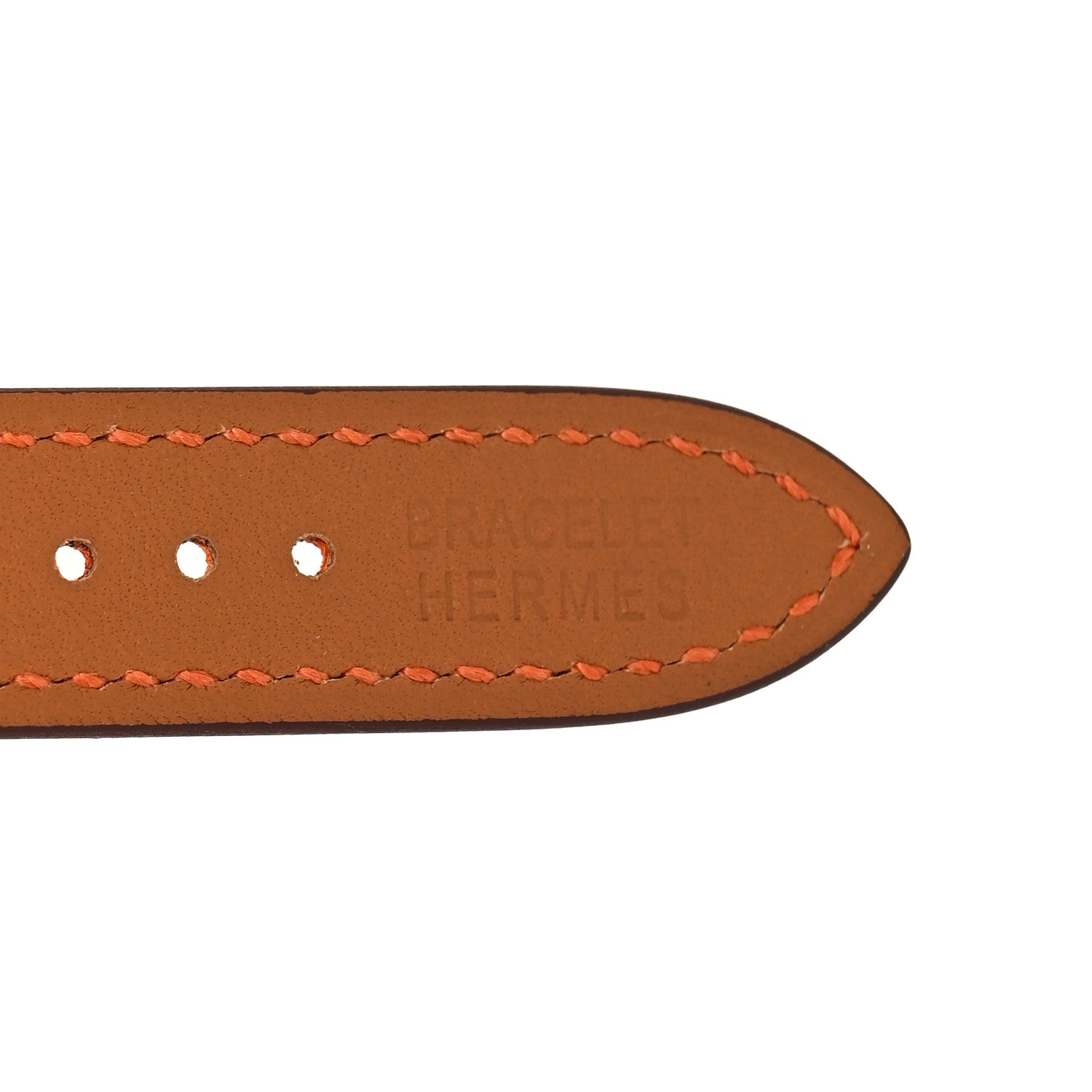 Hermes Swift Heure H Hour Watch PM Double Tour Strap Orange 3 of 5