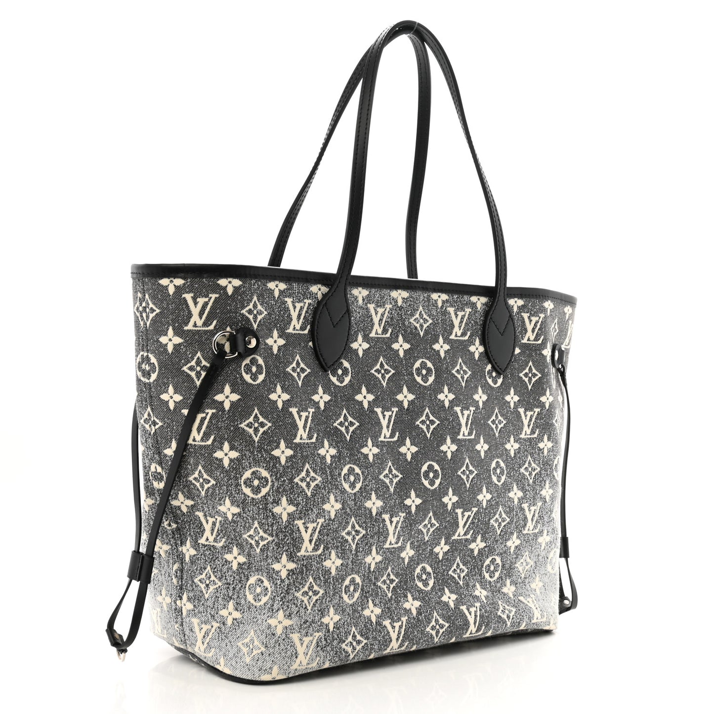 Denim Monogram Jacquard Neverfull MM Grey