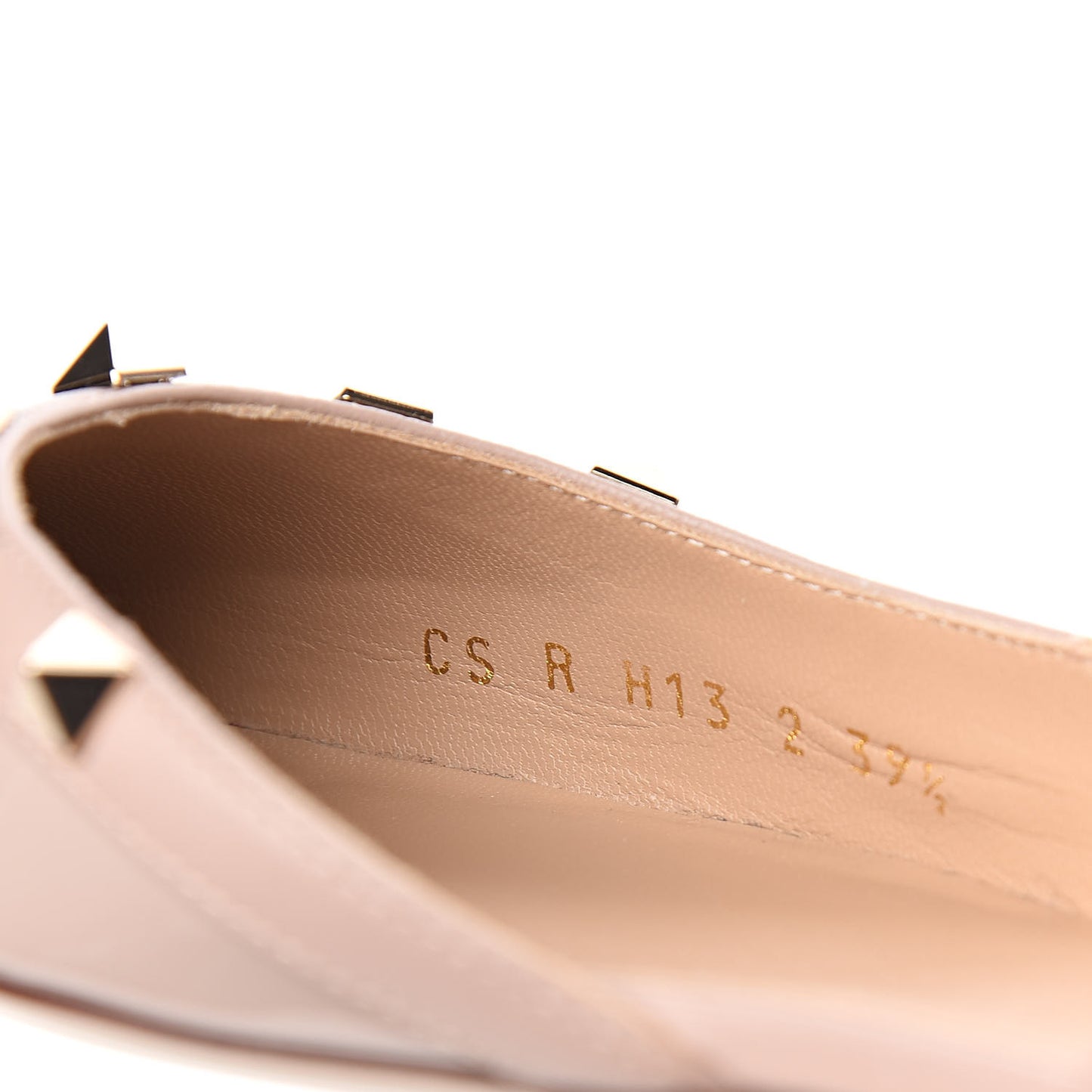 Patent Rockstud Slingback Flats 39.5 Poudre