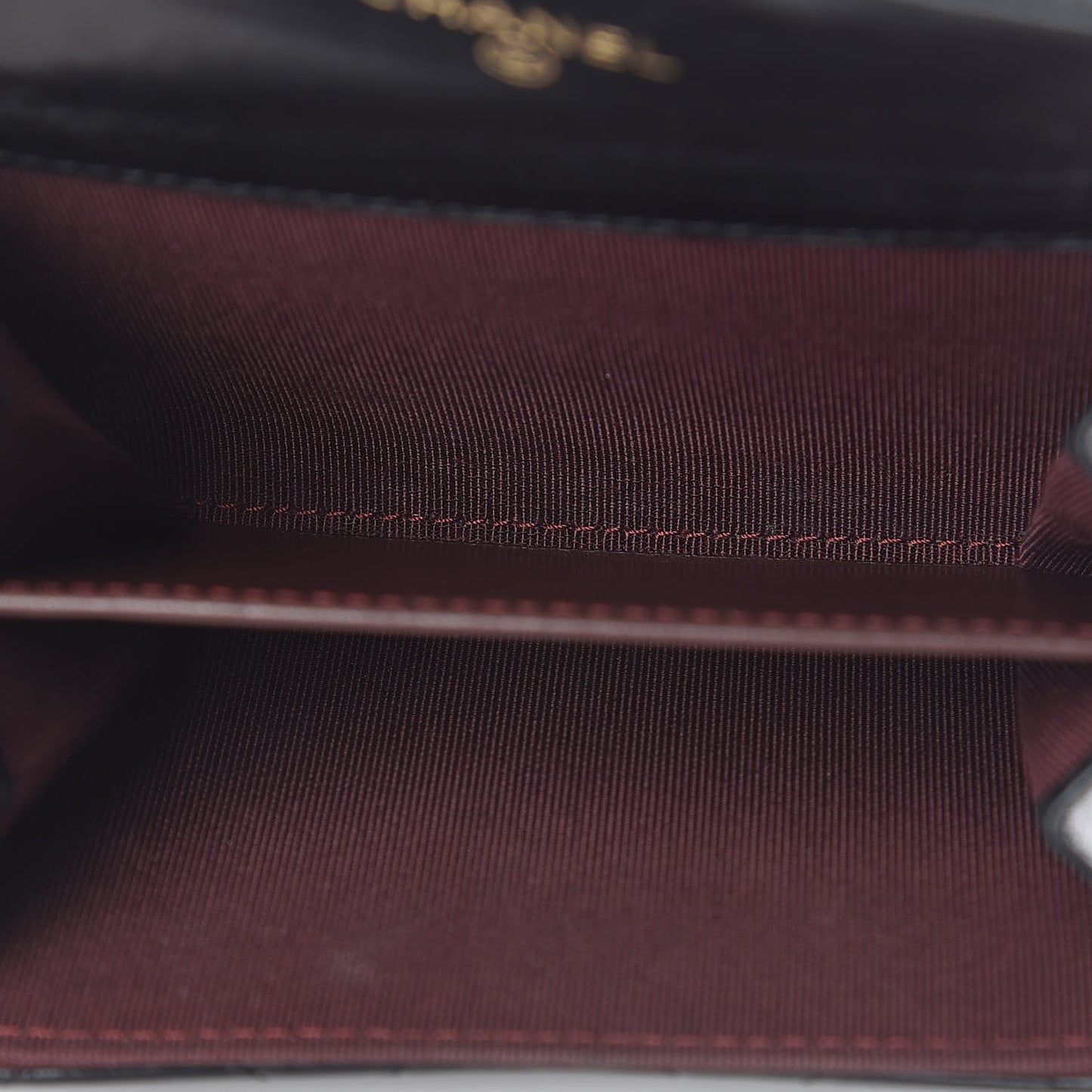 Lambskin Quilted Flap Card Holder Wallet Black