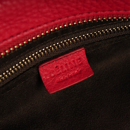 Celine Pebbled Calfskin Mini Luggage Red 6 of 9