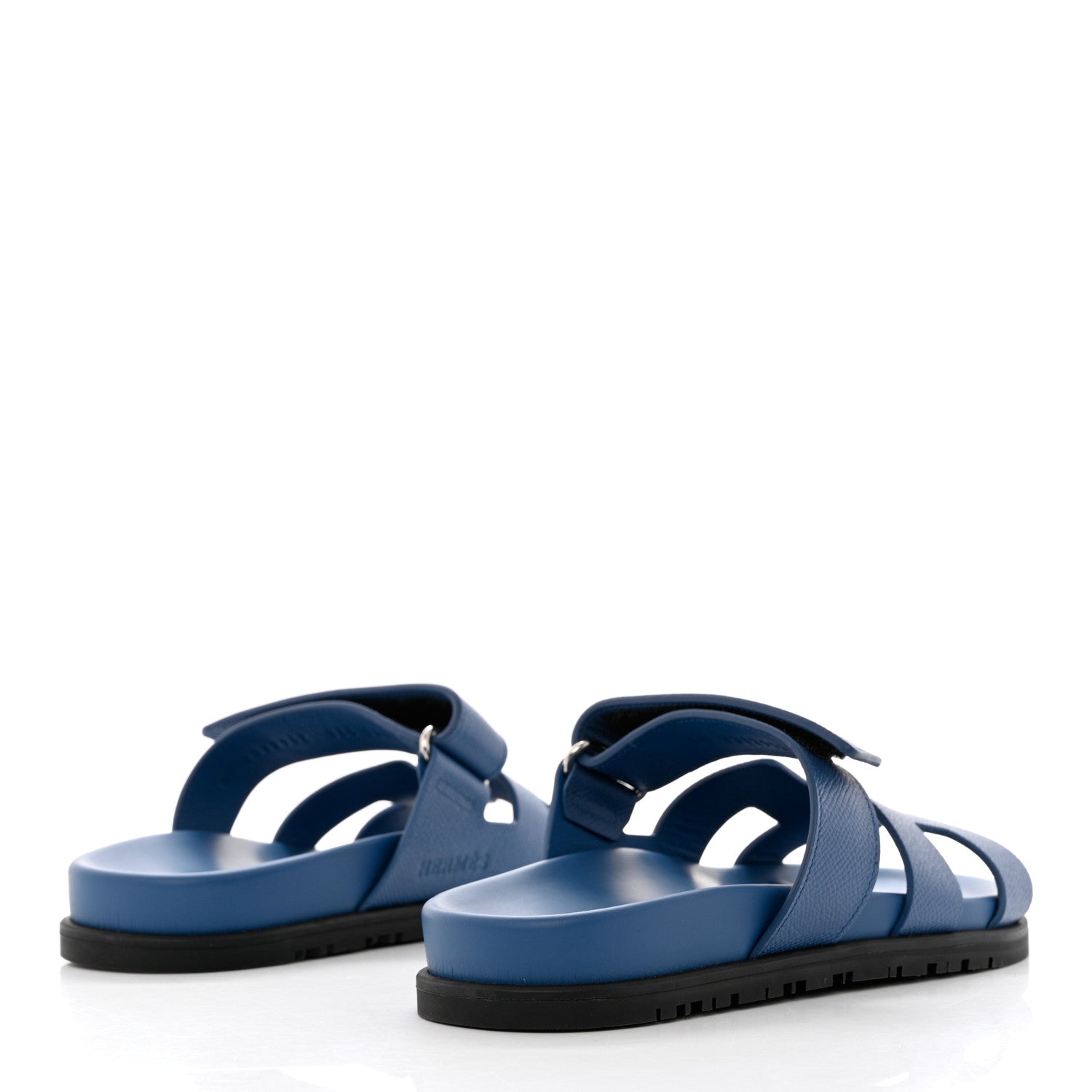 Hermes Epsom Womens Chypre Sandals 36.5 Bleu Bleuet 4 of 9