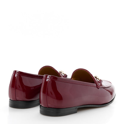 Gucci Patent Womens Jordaan Loafers 37.5 Rosso Ancora 5 of 10