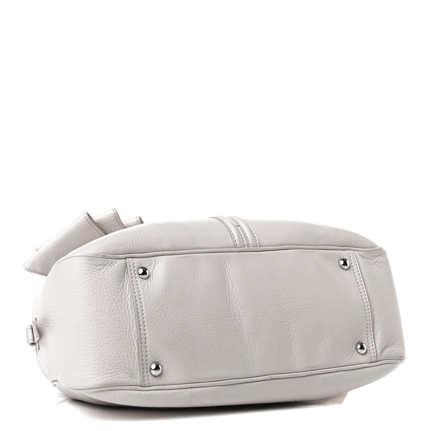 Calfskin Small Y Bow Tote White