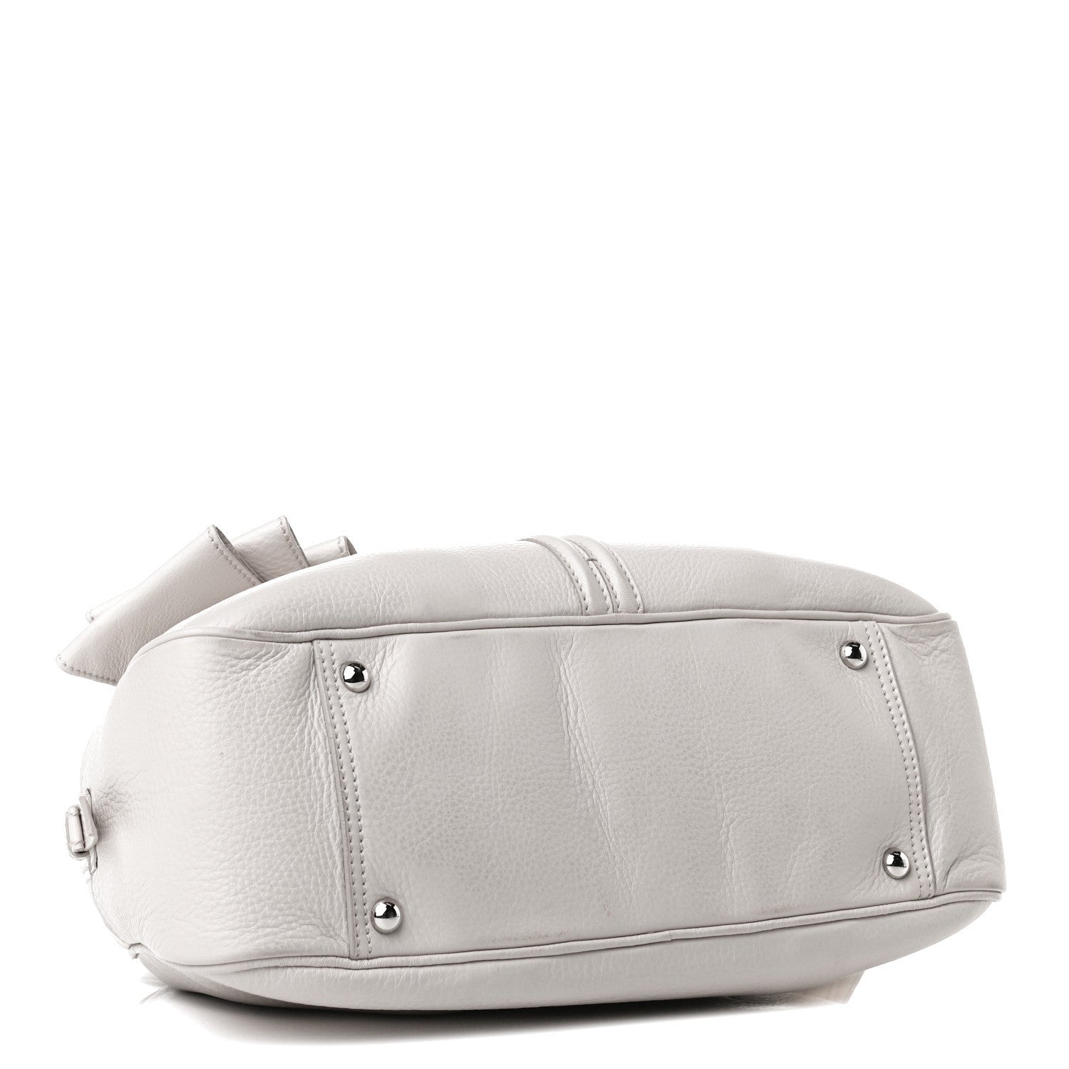Saint Laurent Calfskin Small Y Bow Tote White 5 of 15