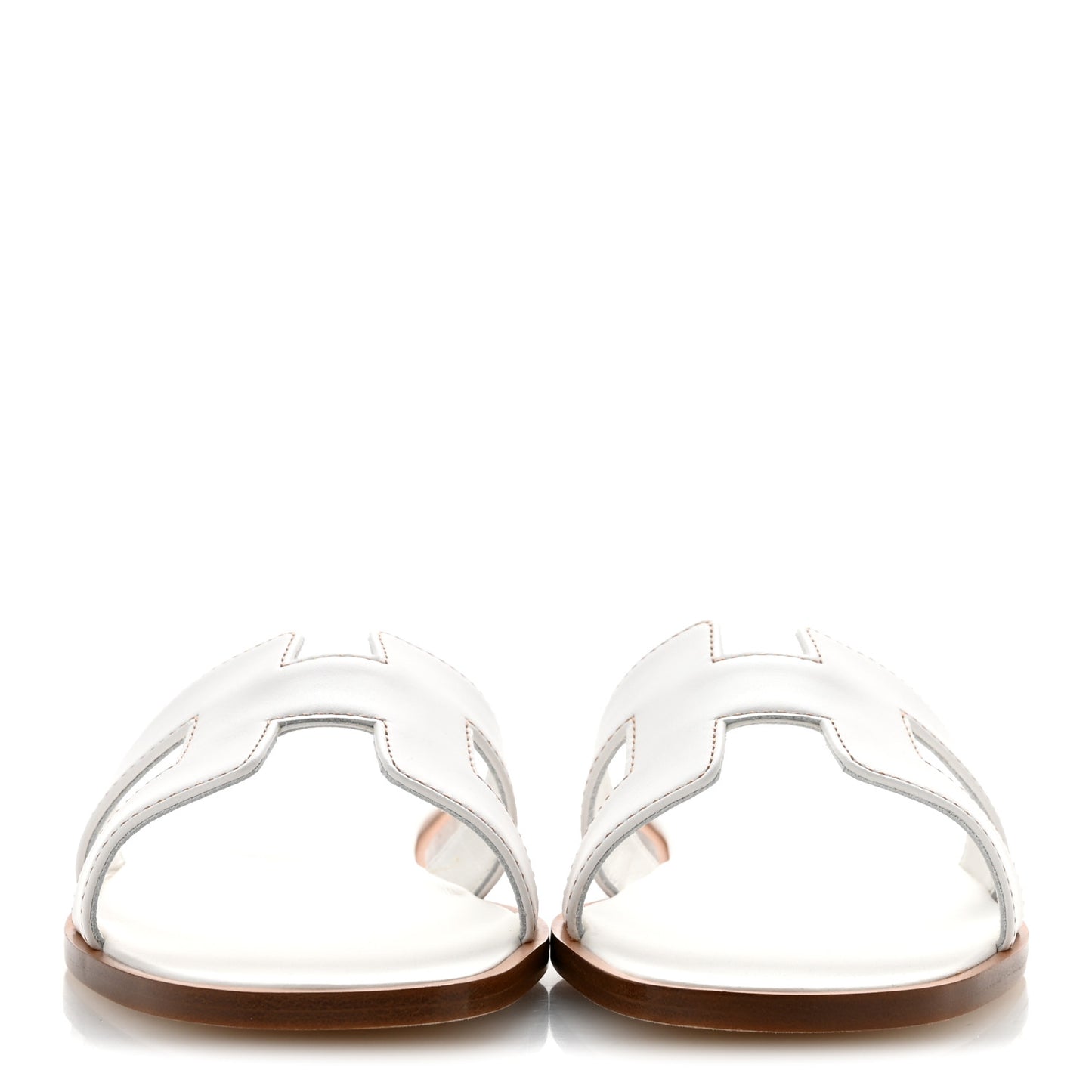 Box Calfskin Oran Sandals 36 White