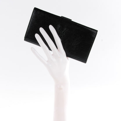 Saint Laurent Textured Patent Belle de Jour Wallet Black 2 of 13