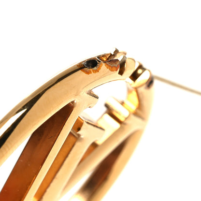 Louis Vuitton Metal Louise Hoop Earrings Gold 12 of 12