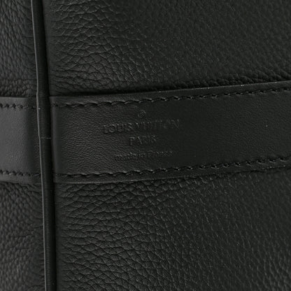 Louis Vuitton Grained Calfskin Aerogram Keepall Bandouliere 40 Black 5 of 10