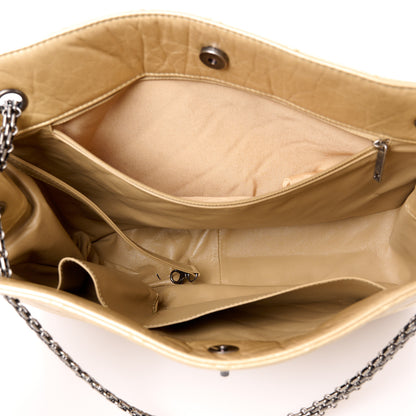 Chanel Metallic Aged Calfskin Quilted Reissue 2.55 Tote Light Gold 5 of 11