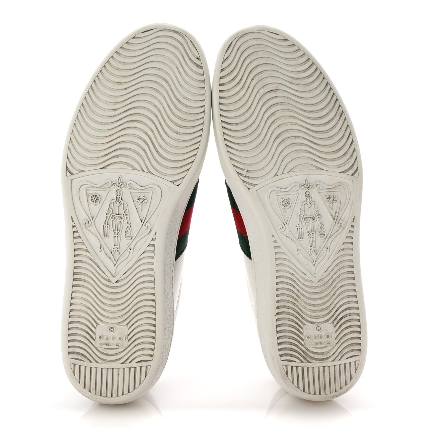 Calfskin Web GG Apple Embroidered Ace Sneakers 9.5 White