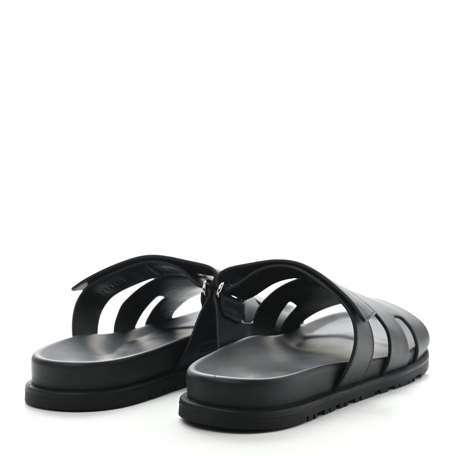 Hermes Calfskin Mens Chypre Sandals 45 Black 4 of 8