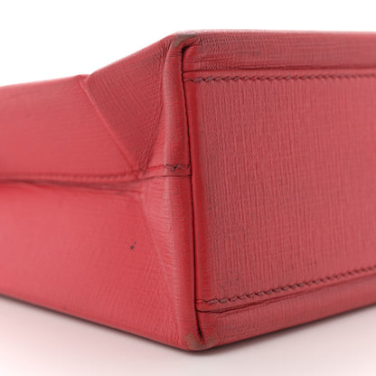 Balenciaga Squared Calfskin Logo North South Shopper Tote XXS Red 9 of 14