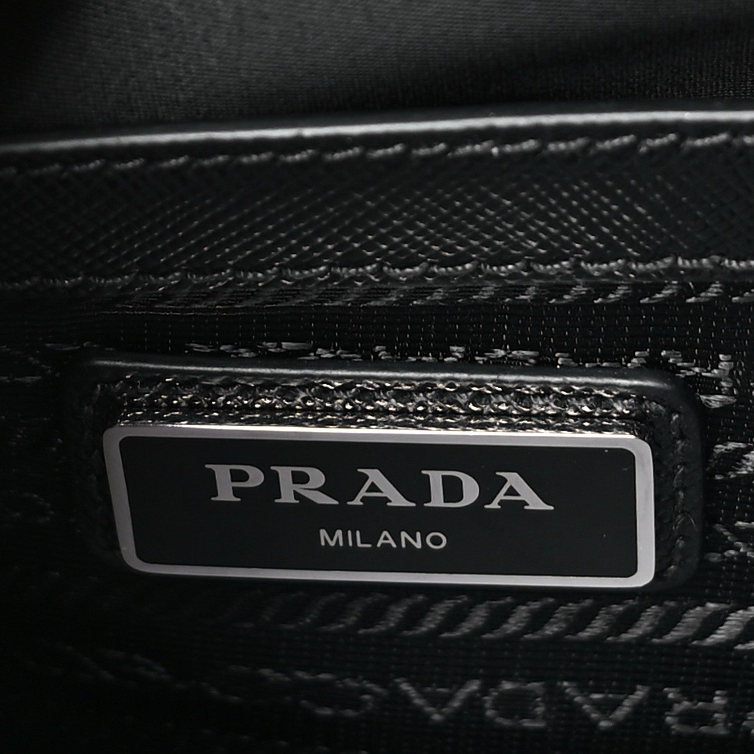 Prada Tessuto Nylon Saffiano Logo Messenger Bag Black 6 of 8