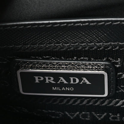 Prada Tessuto Nylon Saffiano Logo Messenger Bag Black 6 of 8