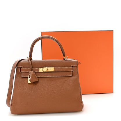 Hermes Togo Kelly Retourne 28 Gold 10 of 10