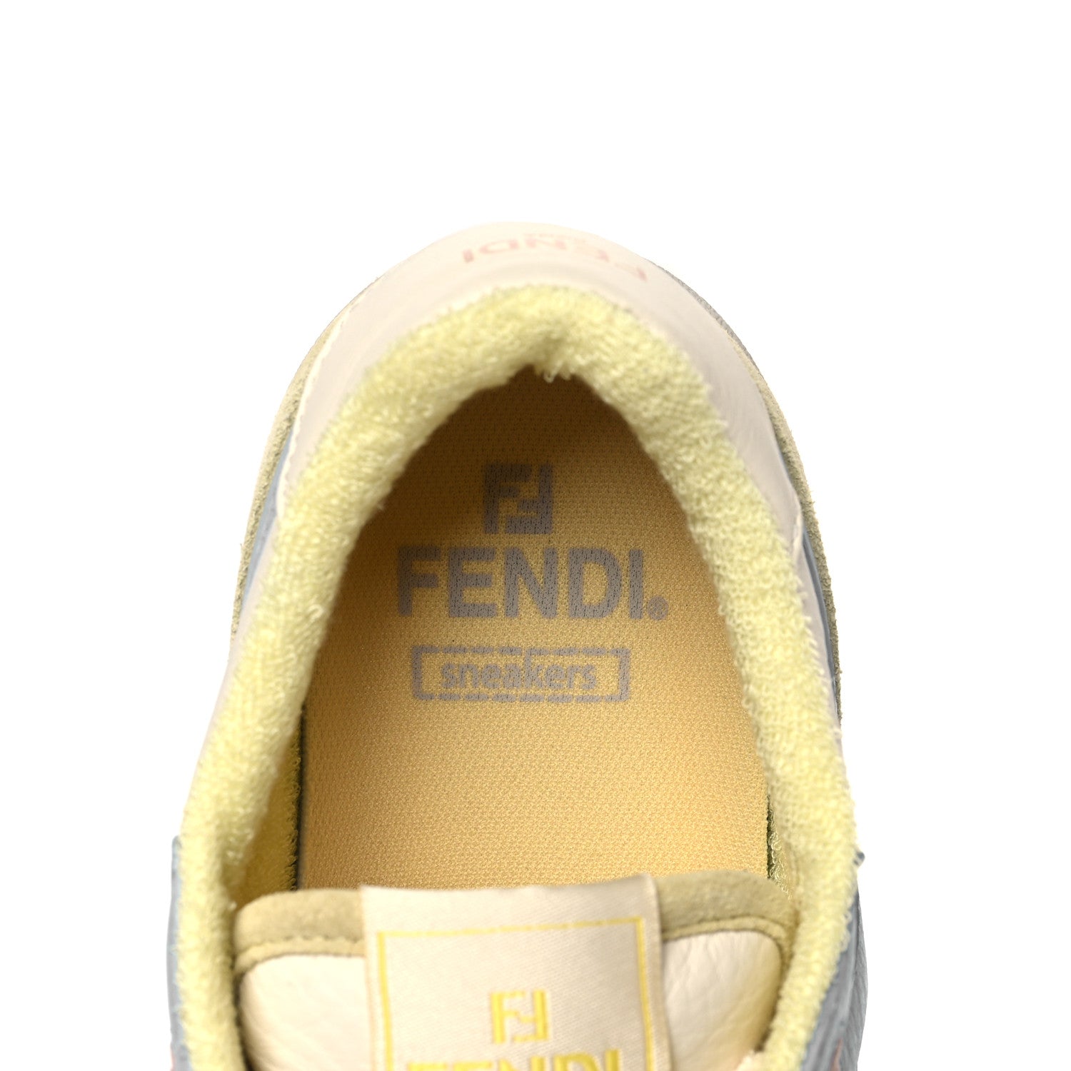 Fendi Suede Vitello Fendi Match Low Top Sneakers 37 Straw Azzurro Poison Connecticut 7 of 9