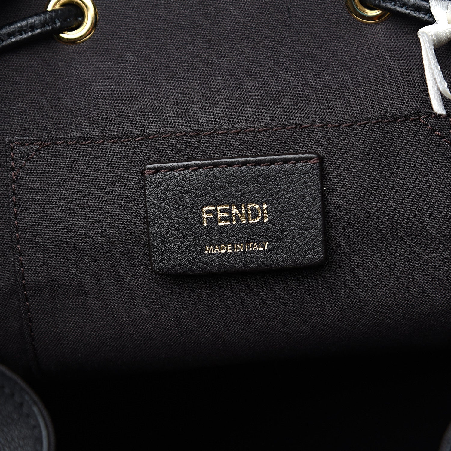 Fendi Vitello Cruise F is Fendi Drawstring Backpack Black 5 of 8