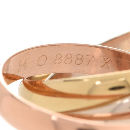 Cartier 18K Pink Yellow White Gold Classic Les Must De Cartier Trinity Ring 54 6.75 4 of 6