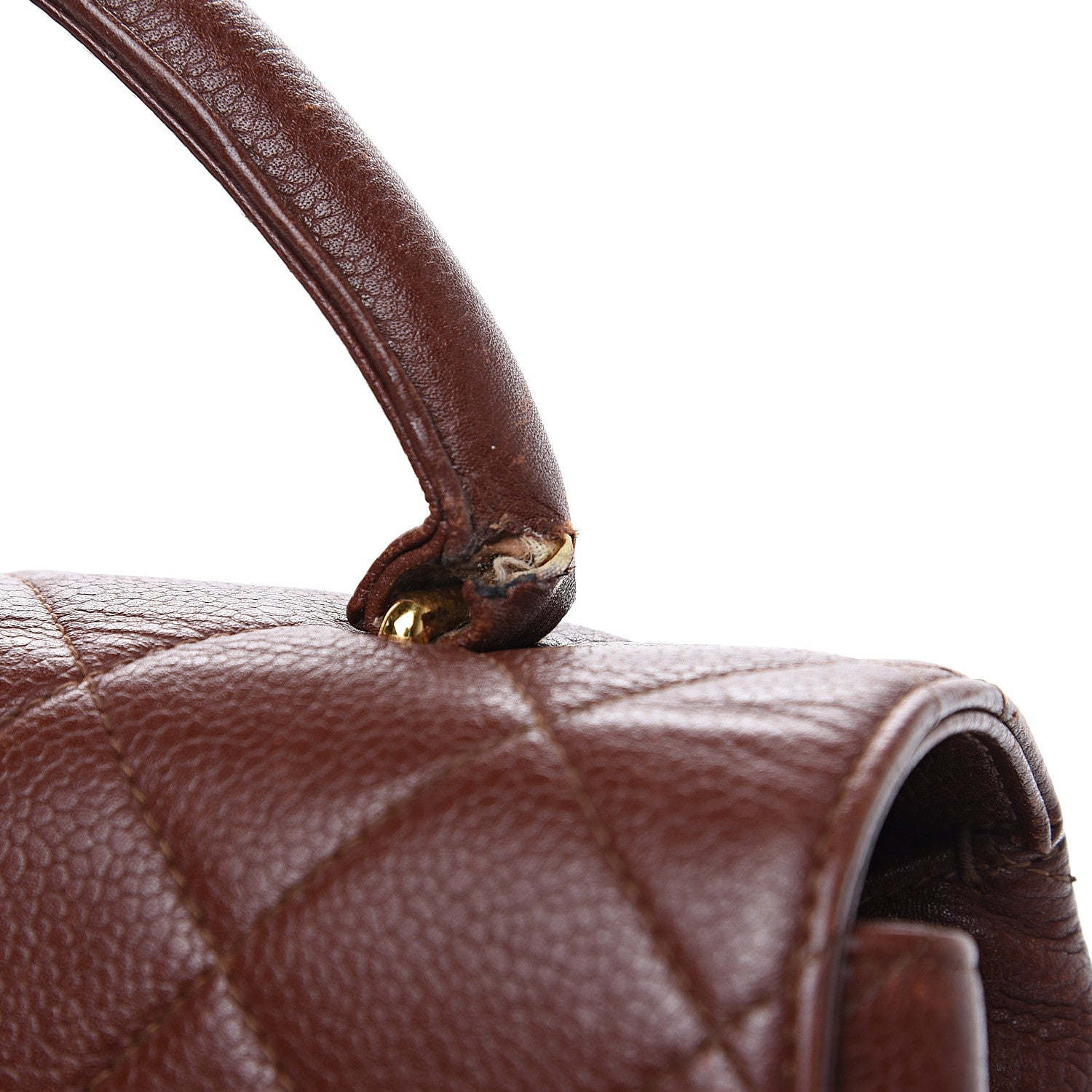 Chanel Caviar Quilted Jumbo Kelly Flap Brown 10 of 16