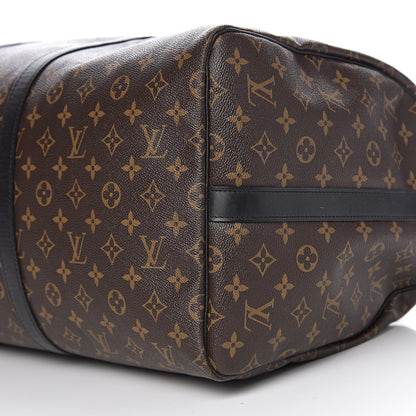 Louis Vuitton Monogram Macassar Keepall Bandouliere 55 9 of 10