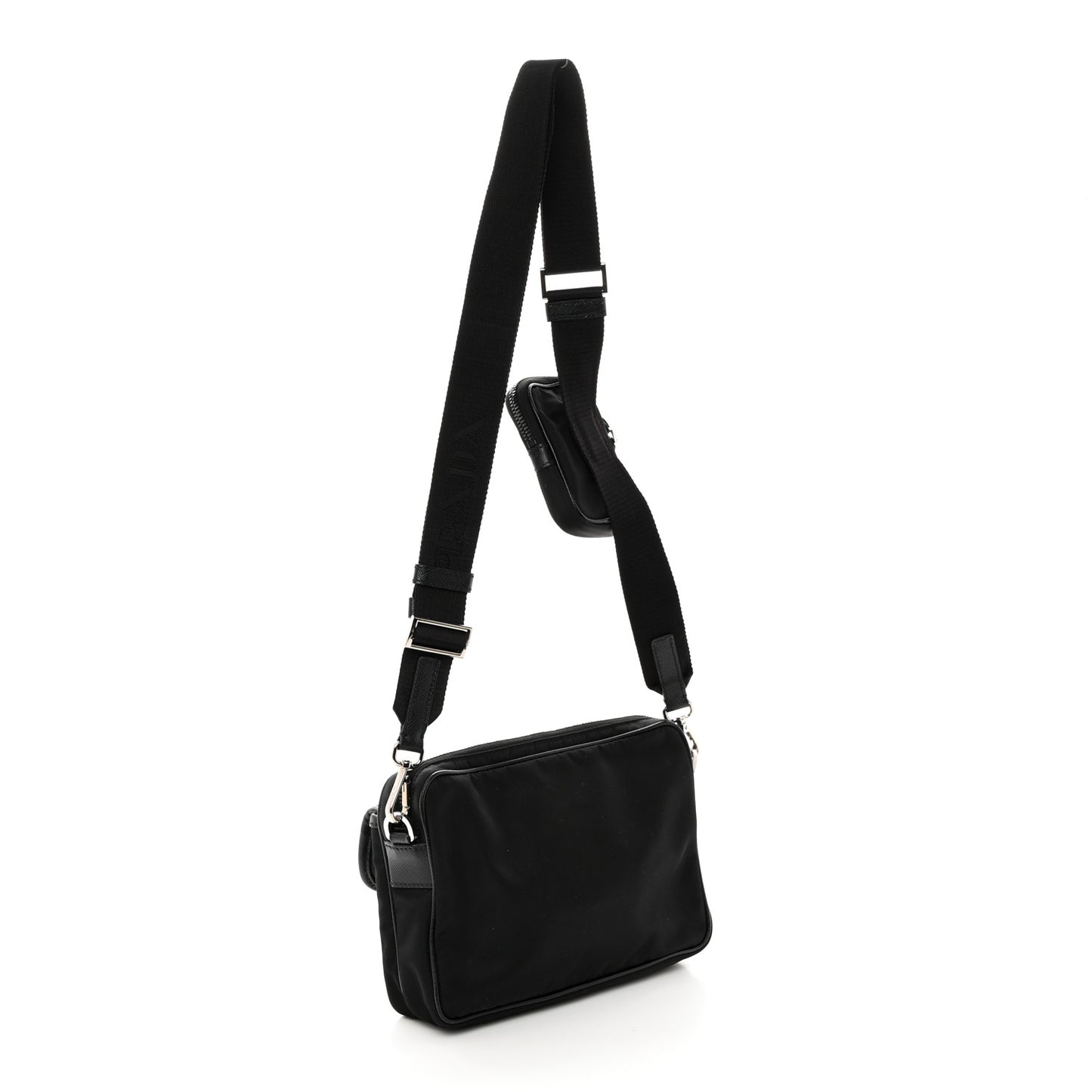 Re-Nylon Saffiano Shoulder Bag Black