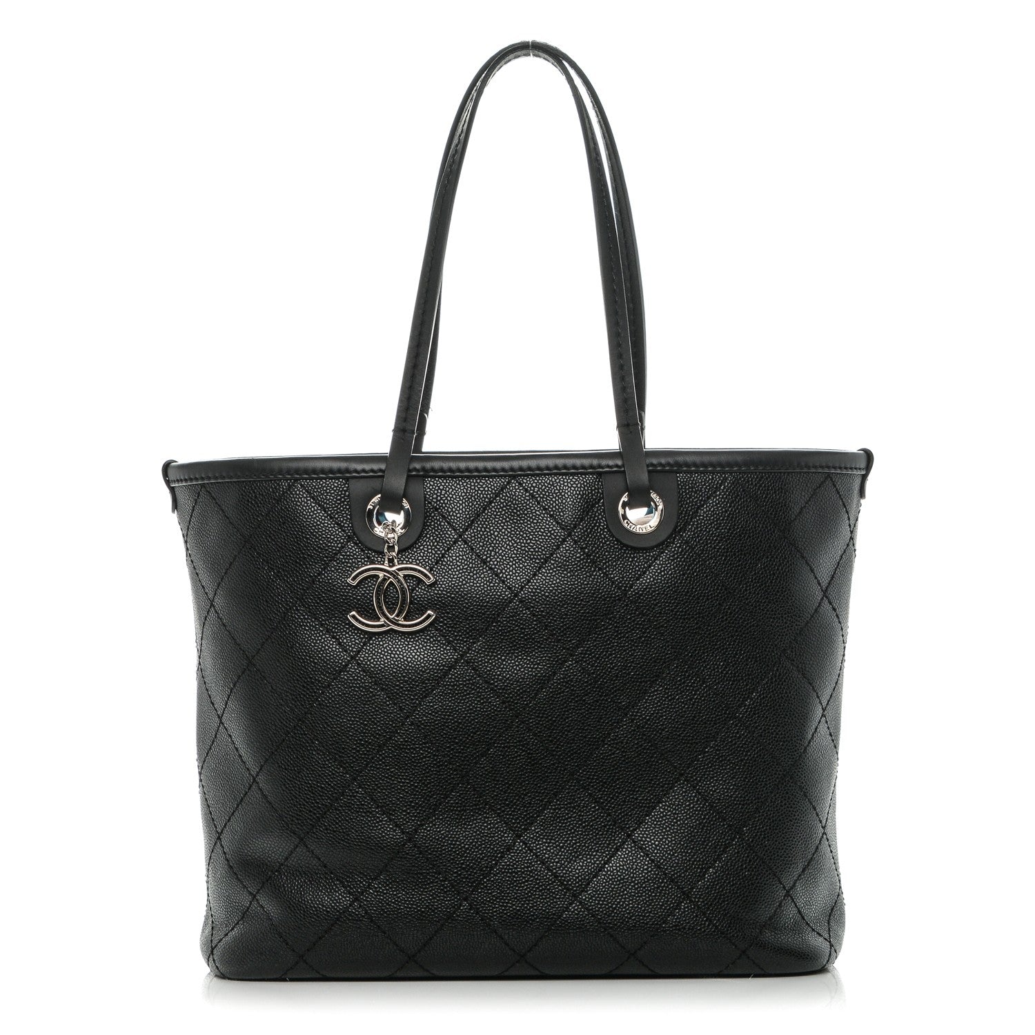 Chanel Grained Calfskin Shopping Fever Tote Black 1 of 9