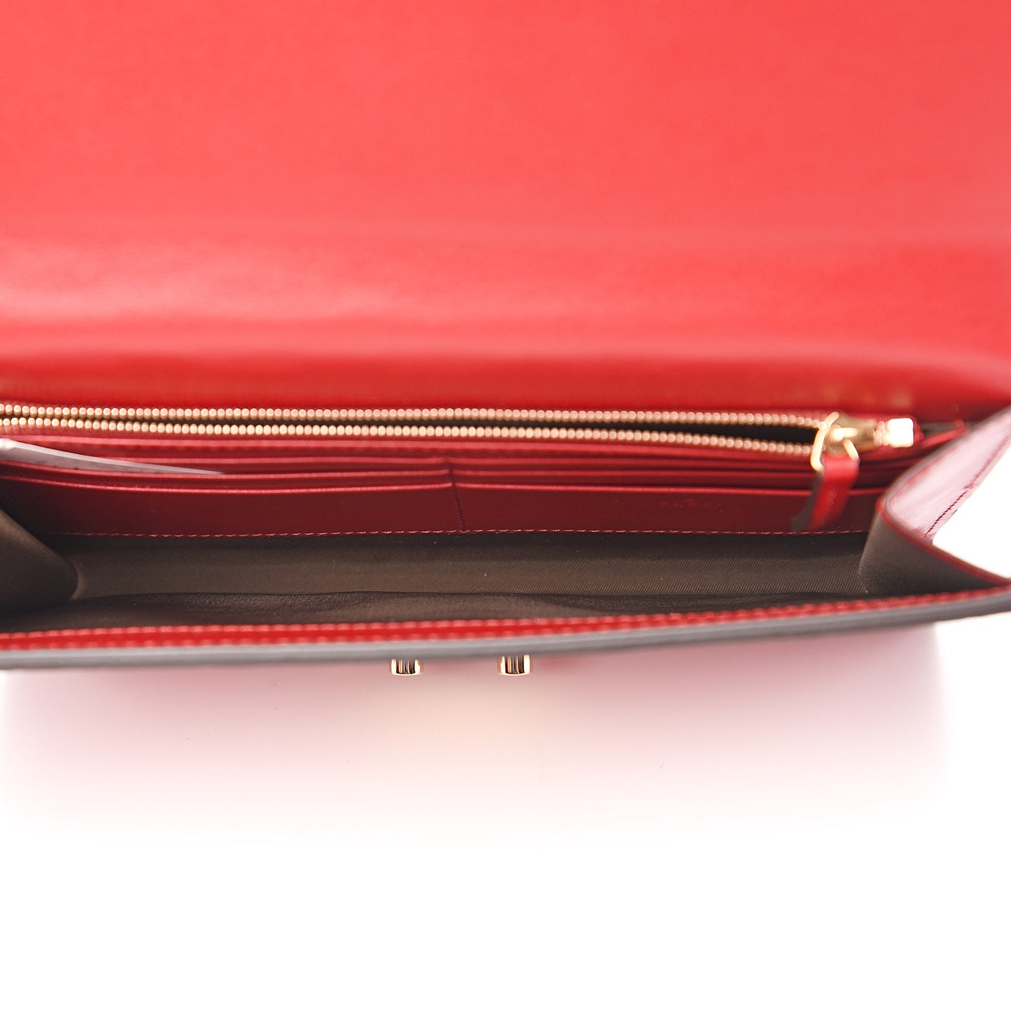 Guccissima Padlock Clutch Hibiscus Red