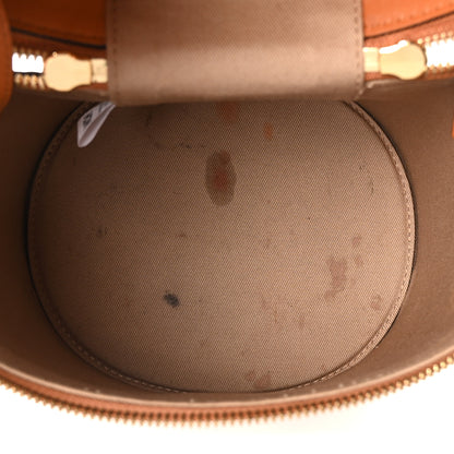 MCM Visetos Small Cylinder Crossbody Bag Cognac 5 of 10