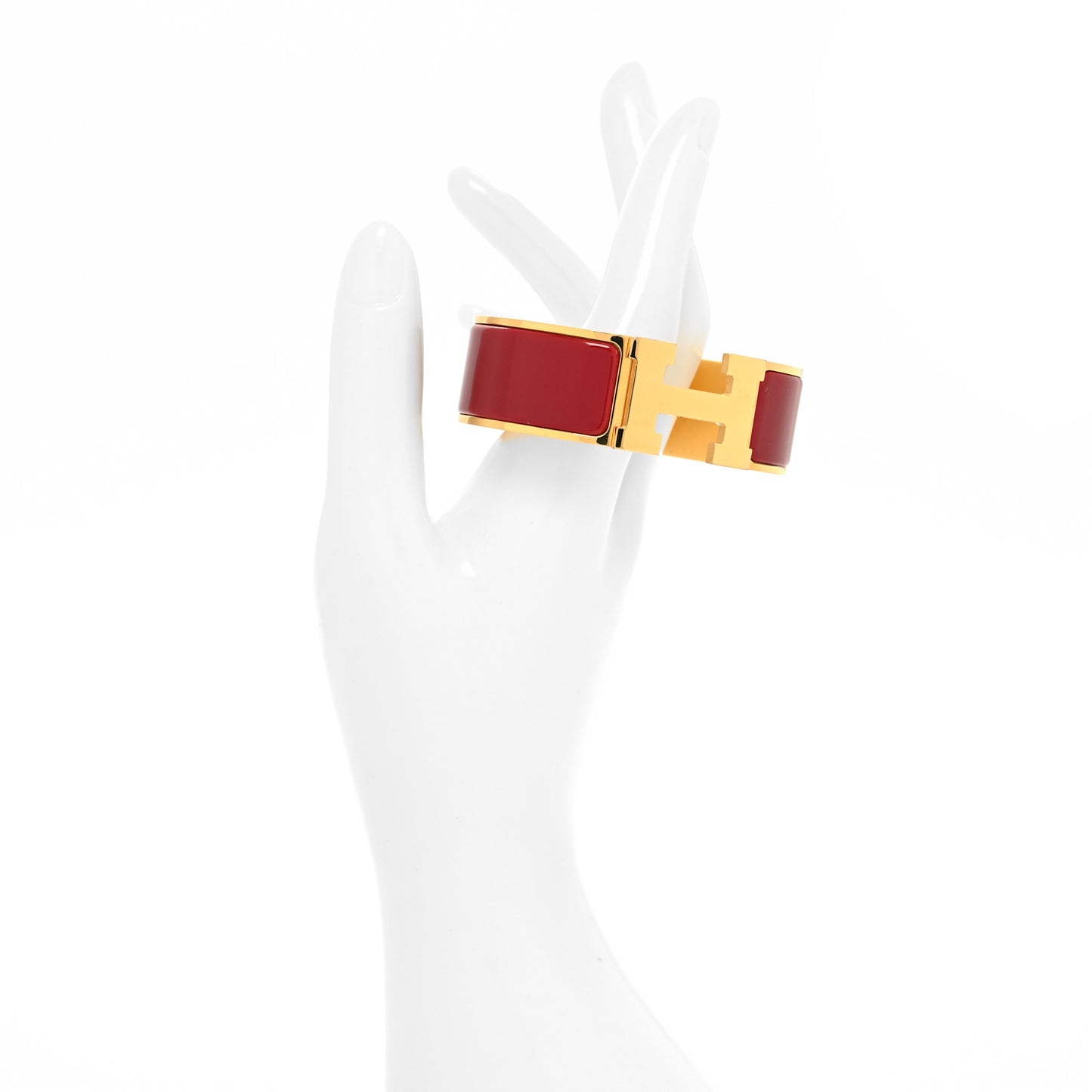Enamel Wide Clic Clac H Bracelet PM Red