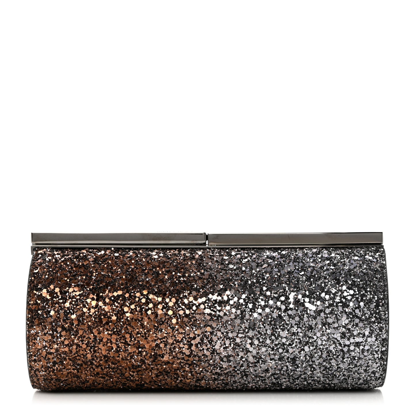 Coarse Glitter Trinket Clutch Bronze Silver