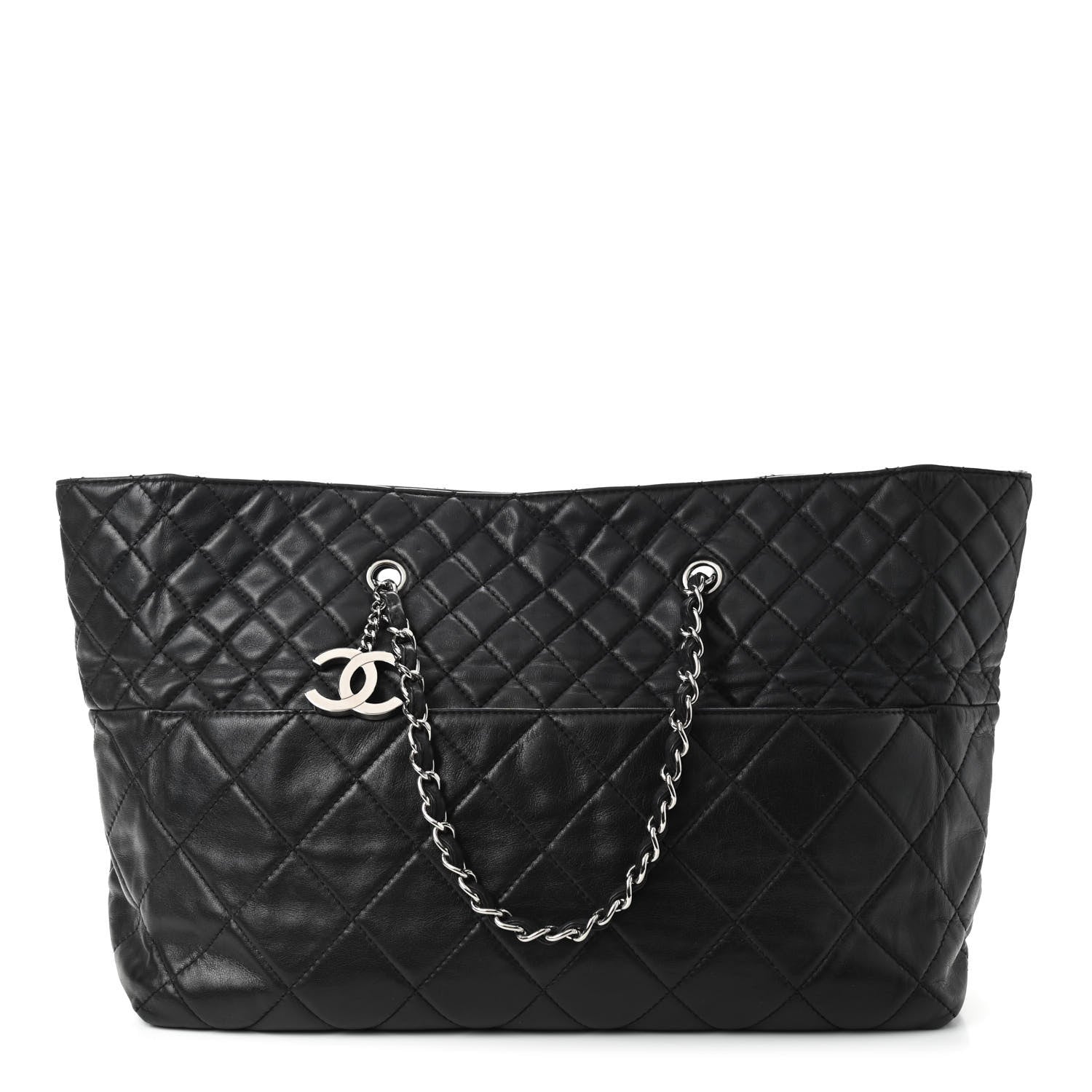 Chanel Calfskin Quilted Large In The Business Tote Black 1 of 9