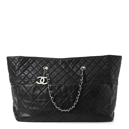 Chanel Calfskin Quilted Large In The Business Tote Black 1 of 9