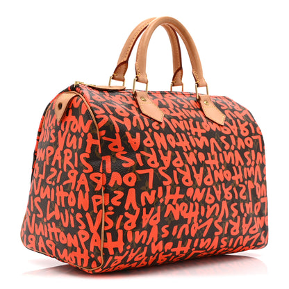 Louis Vuitton Monogram Graffiti Speedy 30 Orange 3 of 10
