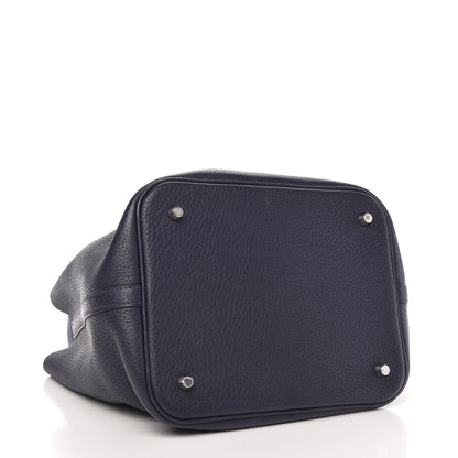Hermes Taurillon Clemence Picotin Lock 22 MM Bleu Nuit 4 of 9