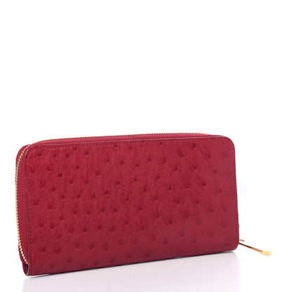 Louis Vuitton Ostrich Zippy Wallet Magenta 3 of 8