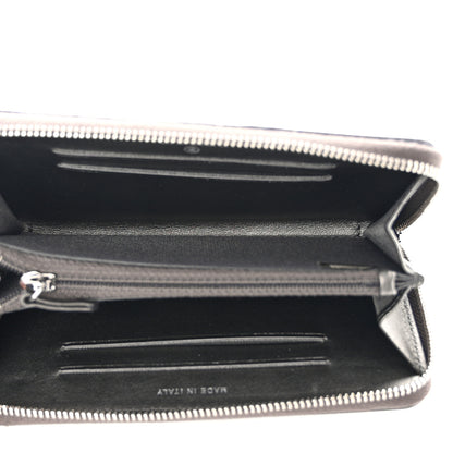 Chanel Caviar Quilted Medium Filigree Zip Around Wallet Dark Silver 5 of 9