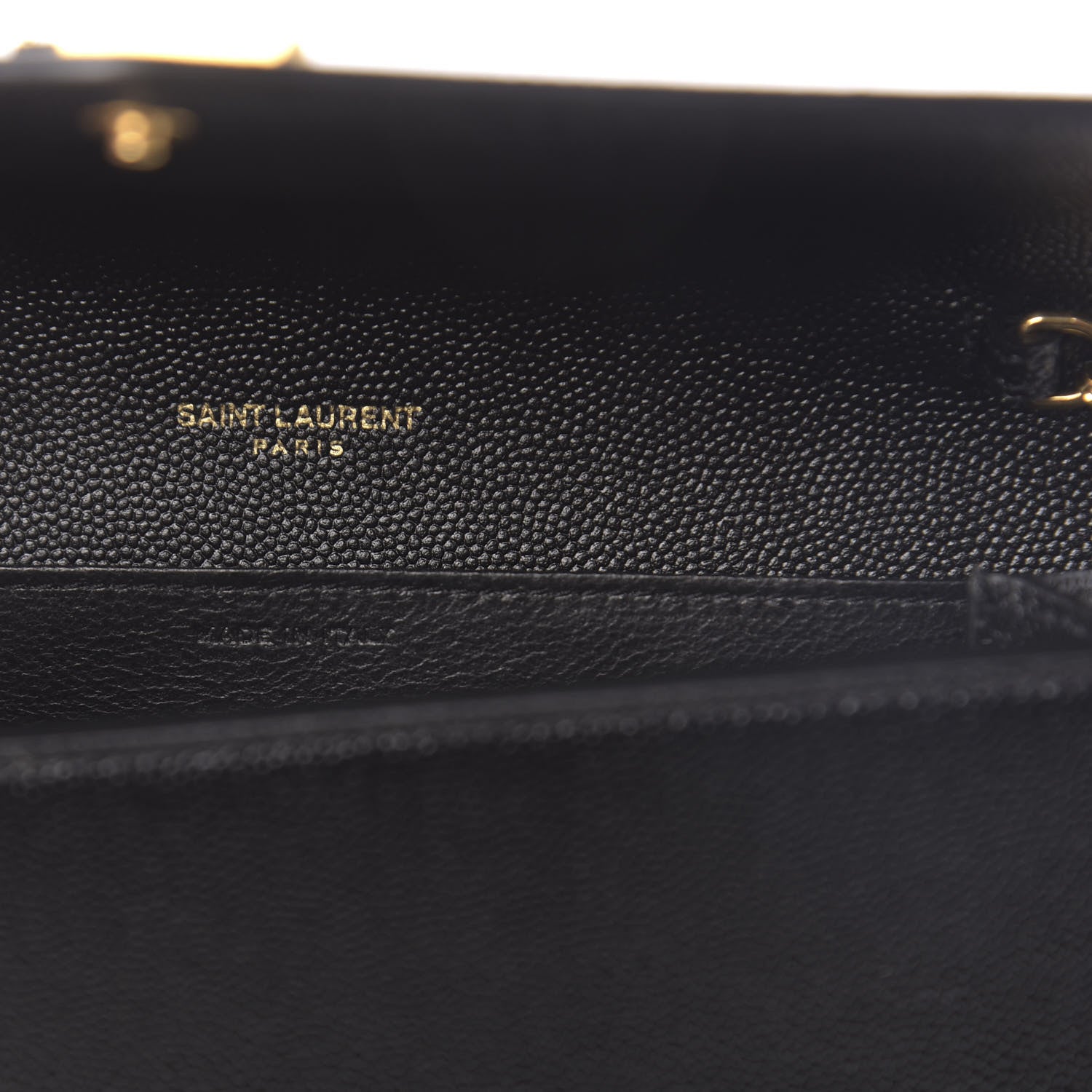 Saint Laurent Grain De Poudre Uptown Chain Wallet Black 8 of 12