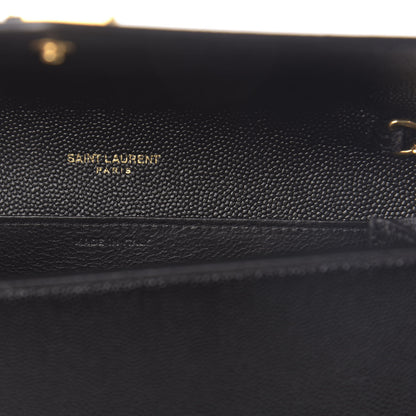 Saint Laurent Grain De Poudre Uptown Chain Wallet Black 8 of 12