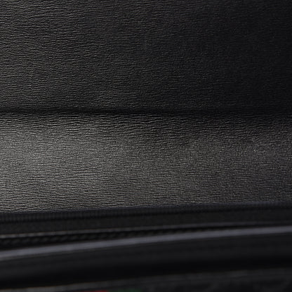 Gucci Calfskin Web Trapuntata GG Continental Wallet Black 11 of 12